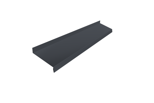 Отлив простой 150 0,5 Atlas X с пленкой RAL 7024 мокрый асфальт (2м)