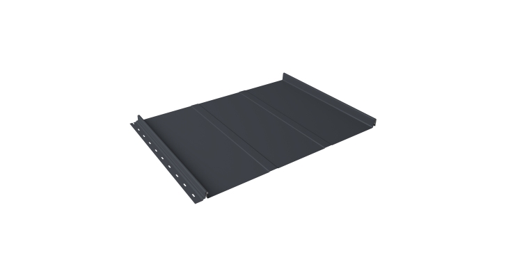 Кликфальц Line Grand Line 0.45 PE с пленкой на замках RAL 7024 мокрый асфальт