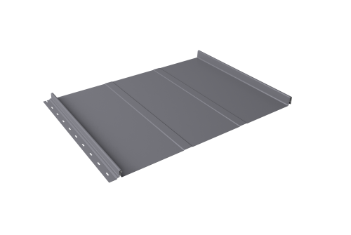 Кликфальц Line Grand Line 0.45 PE с пленкой на замках RAL 7004 сигнальный серый