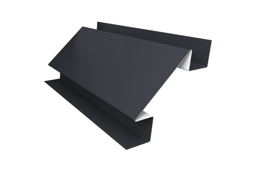 Угол внутренний сложный 75мм 0,45 PE с пленкой RAL 7024 мокрый асфальт (2м)