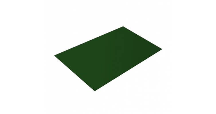 Плоский лист 0,5 Quarzit lite с пленкой RAL 6005 зеленый мох