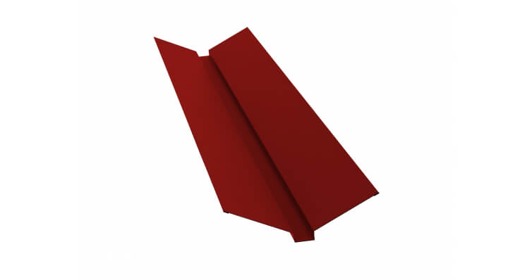 Планка ендовы верхней 115x30x115 0,45 PE RAL 3011 коричнево-красный (2м)