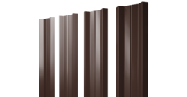 Штакетник М-образный А с прямым резом 0.5 Satin Matt RAL 8017 шоколад