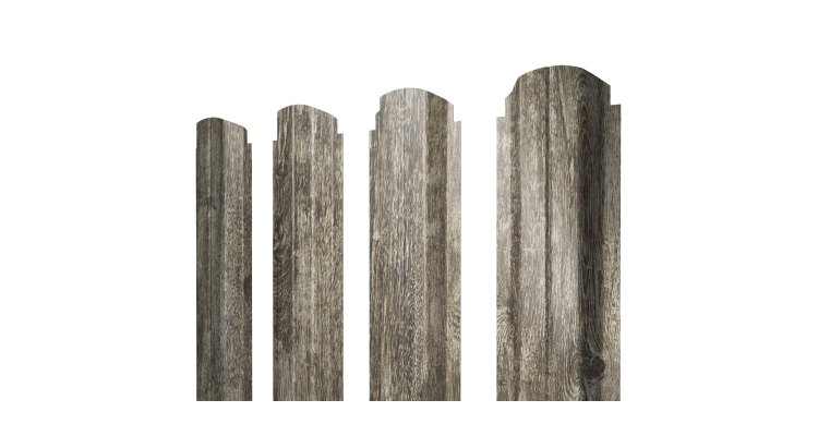 Штакетник П-образный А фигурный 0,45 Print Elite Nordic Wood TwinColor