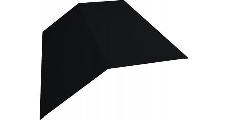 Планка конька плоского 145х145 0,5 GreenCoat Pural BT, matt RR 33 черный (RAL 9004 сигнальный черный) (2м)