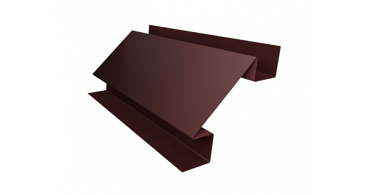 Планка угла внутреннего сложного Экобрус Satin Matt RAL 8017 шоколад
