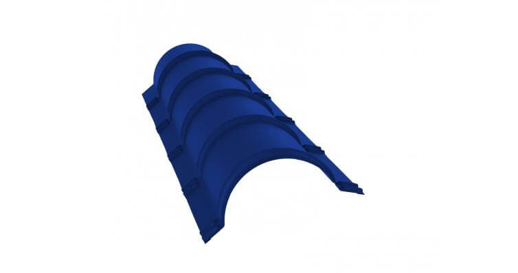 Планка малого конька полукруглого 0,45 PE RAL 5002 ультрамариново-синий (1,97м)