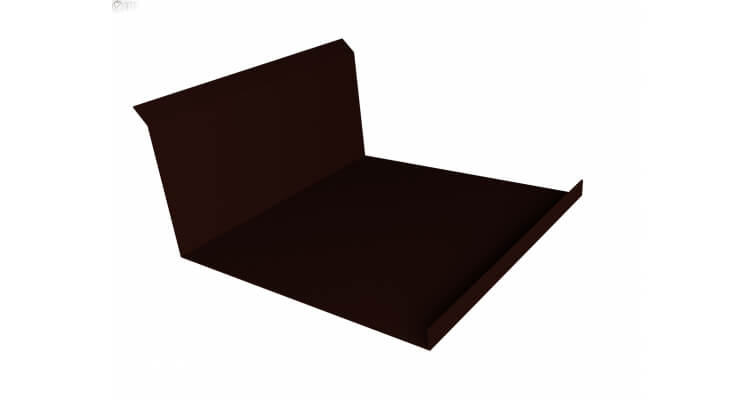 Планка примыкания нижняя 20х122х260х15 GreenCoat Pural Mat RR 32 темно-коричневый