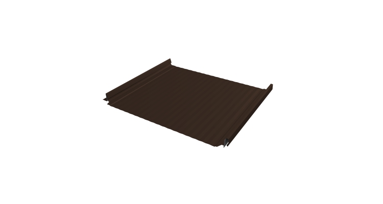 Кликфальц Pro Gofr Grand Line 0,5 Satin Matt TX с пленкой на замках RAL 8017 шоколад