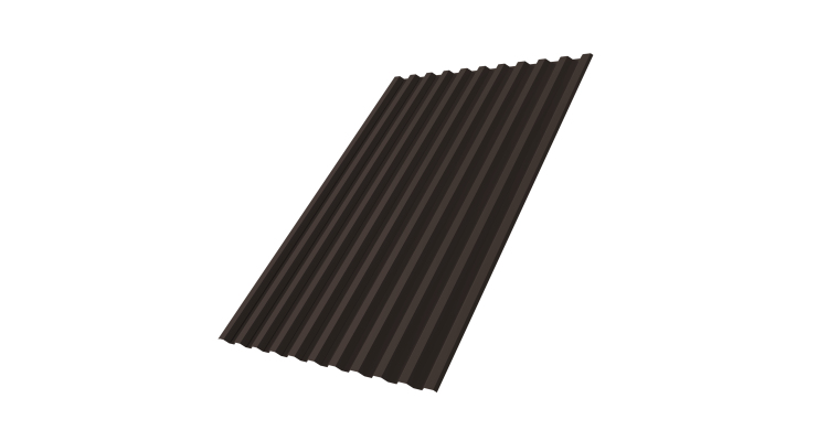 Профнастил С21R 0.45 PE NL805 серо-коричневый гефест