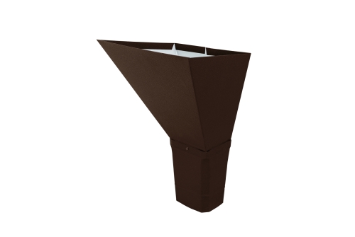 Воронка водосборная прямоугольная Vortex 127мм RAL 8017 шоколад