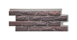 Фасадная панель GL Колотый камень Design Plus кофе с темно-бежевым швом