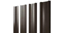 Штакетник М-образный A с прямым резом 0.5 Satin RR 32 темно-коричневый