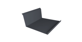 Планка примыкания нижняя 20х122х260х15 0,5 Drap RAL 7024 мокрый асфальт (3м)