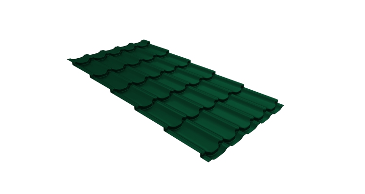 Металлочерепица квинта плюс  0,45 Drap TX RAL 6005 зеленый мох