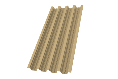 Профнастил Н75R 0,7 PE RAL 1014 слоновая кость