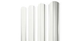 Штакетник Полукруглый Slim фигурный 0.45 PE-Double RAL 9003 сигнальный белый