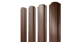 Штакетник Прямоугольный фигурный 0,45 Print Elite Choco Wood TwinColor