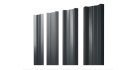 Штакетник М-образный A с прямым резом 0.45 PE-Double RAL 7016 антрацитово-серый