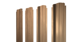 Штакетник П-образный B фигурный 0,45 Print Elite Honey Wood TwinColor
