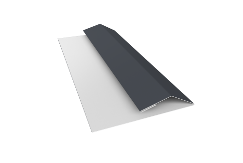 Планка финишная Блок-хаус new 0,45 PE с пленкой RAL 7024 мокрый асфальт (3м)