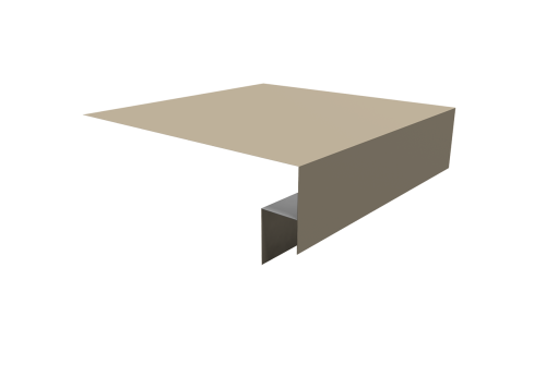 Планка околооконная сложная Блок-хаус new 200х50х27 0,5 Satin с пленкой RAL 1015 светлая слоновая кость (3м)