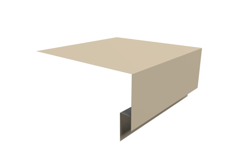 Планка околооконная сложная Блок-хаус new 200х75х27 0,5 Satin с пленкой RAL 1015 светлая слоновая кость (3м)