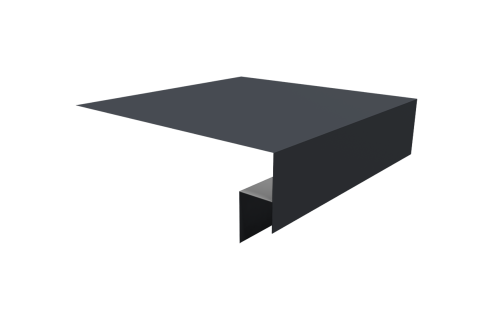 Планка околооконная сложная Блок-хаус new 250х50х27 (j-фаска) 0,45 PE с пленкой RAL 7024 мокрый асфальт (3м)