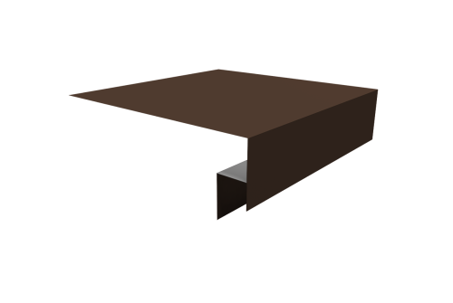 Планка околооконная сложная Блок-хаус new 250х50х27 (j-фаска) 0,45 PE с пленкой RAL 8017 шоколад (3м)