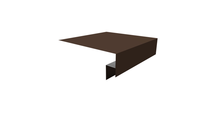 Планка околооконная сложная Блок-хаус new 250х50х27 (j-фаска) 0,5 Satin с пленкой RAL 8017 шоколад (2м)