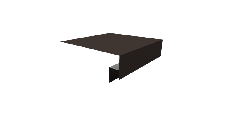 Планка околооконная сложная Блок-хаус new 250х50х27 (j-фаска) 0,5 Satin с пленкой RR 32 темно-коричневый (3м)