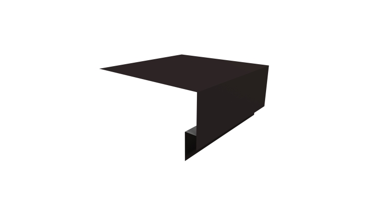 Планка околооконная сложная Блок-хаус new 250х75х27 0,45 Drap ST RAL 9005 черный (2м)