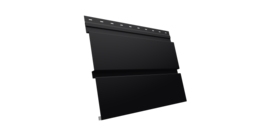 Софит металлический Квадро Брус без перфорации 0,45 PE с пленкой RAL 9005 черный