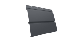 Софит металлический Квадро Брус без перфорации 0,45 Drap с пленкой RAL 7024 мокрый асфальт