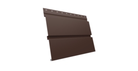 Софит металлический Квадро Брус без перфорации 0,45 Drap с пленкой RAL 8017 шоколад