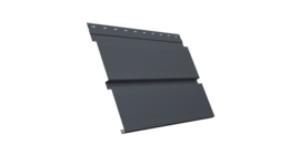 Софит металлический Квадро Брус с перфорацией 0,45 Drap TX с пленкой RAL 7024 мокрый асфальт