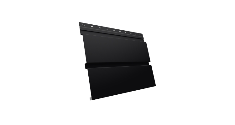 Софит металлический Квадро Брус без перфорации 0,5 Drap TX с пленкой RAL 9005 черный