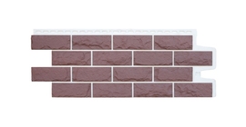 Фасадная панель GL Колотый камень Design Plus каштан с белым швом