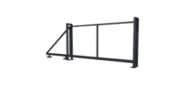 Ворота откатные Жалюзи Texas 1.8х4.0 RAL 7024 без заполнения (ламель 125 мм)