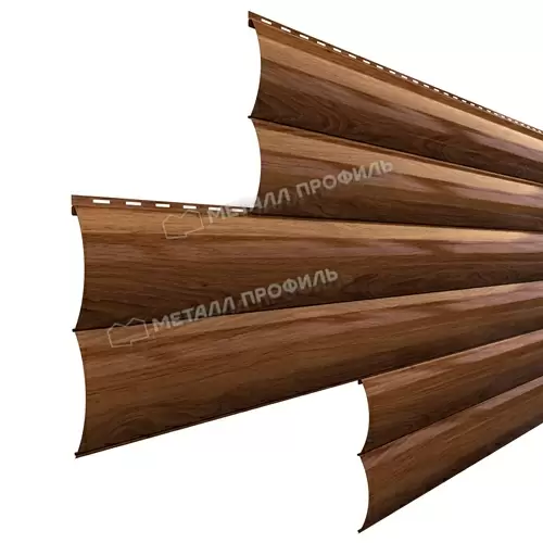 Сайдинг Металл Профиль Woodstock-Т-28х330 (ECOSTEEL-01-МореныйДуб-0.5)