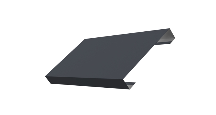 Ламель лицевая 125 забора жалюзи Texas 0.5 Velur X с пленкой RAL 7024 мокрый асфальт