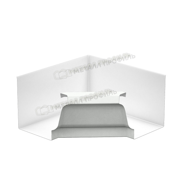Угол желоба внутренний Металл Профиль БЮДЖЕТ 120х86 RAL 9003