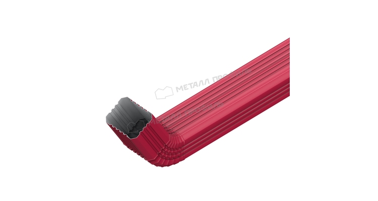 Труба водосточная с коленом Металл Профиль БЮДЖЕТ 76х102х3000 RAL 3005