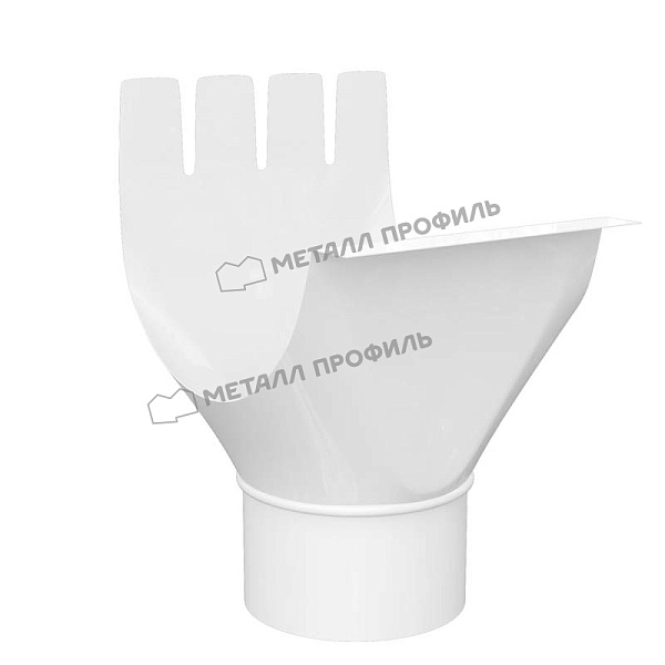 Воронка выпускная Металл Профиль GS lite D125/90 RAL 9003