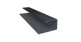 Планка П-образная Экобрус Grand Line 0,45 Drap TwinColor RAL 7024 мокрый асфальт (2м)