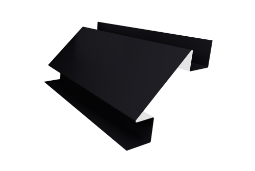 Планка угла внутреннего сложного Экобрус Grand Line 0,45 PE с пленкой RAL 9005 черный (3м)