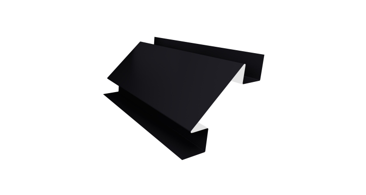 Планка угла внутреннего сложного Экобрус Grand Line 0,5 Satin с пленкой RAL 9005 черный (2м)