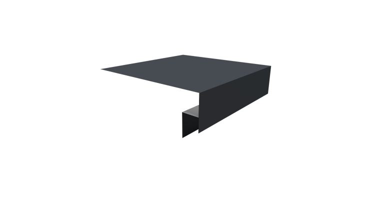 Планка околооконная сложная Экобрус Grand Line 250х50х25 0,5 Drap RAL 7024 мокрый асфальт (2м)