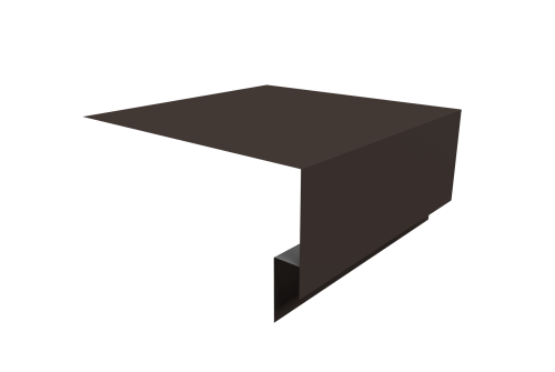 Планка околооконная сложная Экобрус Grand Line 250х75х25 0,45 Drap TX RR 32 темно-коричневый (3м)