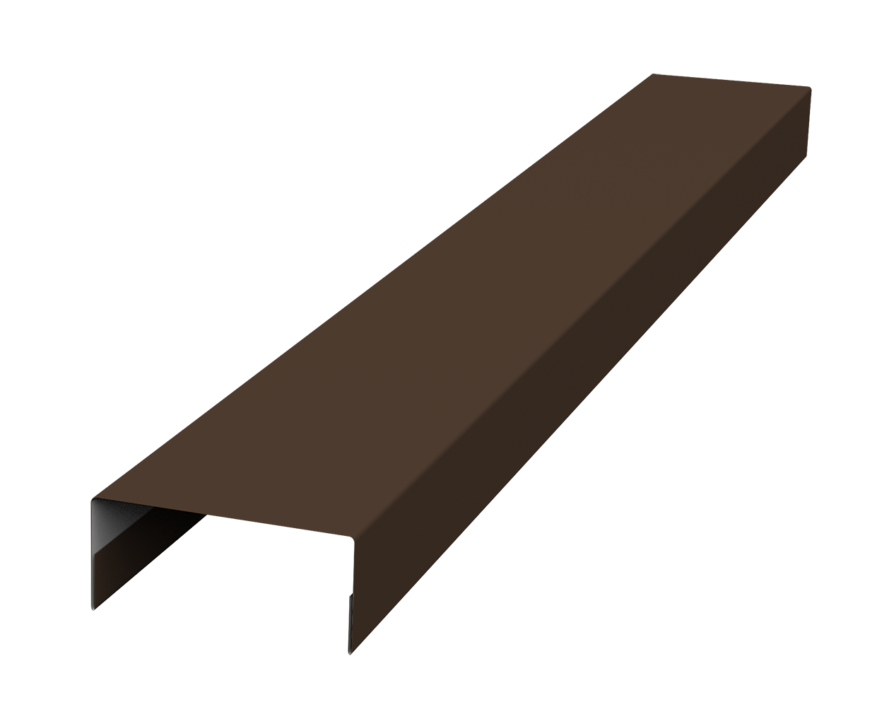 Ламель лицевая 125 забора жалюзи Texas стартовая/финишная для калиток и ворот 0.45 Drap TR с пленкой RAL 8017 шоколад